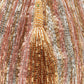 Rajwada Women Pink And Gold Beaded Potli Bag With Tassels