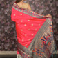 Rajwada Pink Patola Woven Saree With Unstitched Blouse For Women