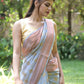 Rajwada Grey Woven Soft Silk Saree with Unstitched Blouse for Women