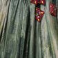 Rajwada - Green Chinnon Silk Print with Sequin Embroidered Semi Stitched Lehenga Choli