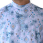 Rajwada Blue Printed Cotton Traditional Kurta Set For Men