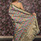 Rajwada Grey Silk Blend Woven Saree with Unstitched Blouse for Women