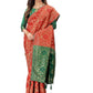 Rajwada Red Silk Blend Embellished Saree For Women