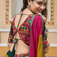 Rajwada Multicolor Rayon Embroidered Stitched Lehenga With Blouse For Women