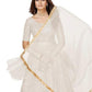 Rajwada Women Designer White Georgette Semi Stitched Lehenga With Unstitched Blouse