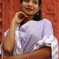 Rajwada Light Purple Cotton  Saree  With Unstitched Blouse for Women