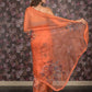 Rajwada Orange Printed Organza Saree With Unstitched Blouse For Women