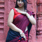 Rajwada Maroon Cotton  Saree  With Unstitched Blouse for Women