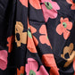 Black Silk Blend Digital Floral Print Saree With Unstitched Blouse