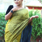 Rajwada Green Cotton  Saree  With Unstitched Blouse for Women