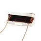 Rajwada White And Gold Resin Box Clutch Bag For Women