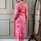Rajwada Pink Viscose Printed Stitched Kurta Set For Women