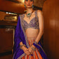 Rajwada Orange Silk Blend Embellished Semi Stitched Lehenga For Women