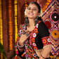Rajwada Black Cotton Blend Embroidered Semi-Stitched lehenga For Women