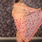 Rajwada Yellow Floral Print Cotton Blend Saree with Unstitched Blouse for Women