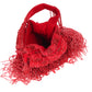 Rajwada Red Embroidered Potli Bag with Tassels For Women