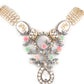 Rajwada White And Gold Stone Studded V-Shape Necklace Set For Women