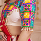 Rajwada Multicolor Viscose Cotton Embroidered Semi-Stitched Lehenga Choli For Women