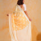 Rajwada Yellow Georgette Woven Design Saree With Unstitched Blouse For Women