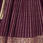 Rajwada Wine Georgette Embellished Semi Stitched Lehenga With Unstitched Blouse For Women