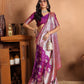Rajwada Voilet Silk Blend Woven Elegant Saree For Women
