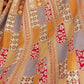 Rajwada Multicolor Silk Blend Embroidered Semi-Stitched Lehenga For Women