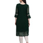 Rajwada Green Georgette Embroidered Kurti For Women