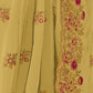 Rajwada Yellow Georgette Embroidered Elegant Saree For Women