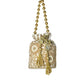 Rajwada White And Golden Suede Embellished Potli For Women