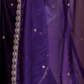 Rajwada Purple Silk Blend Embroidered Saree For Women