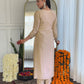 Rajwada Cream Silk Blend Embroidered Stitched Kurta Set For Women