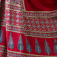 Rajwada Maroon Silk Blend Printed Elegant Saree For Women
