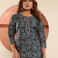 Rajwada Navy Blue Viscose Printed Kurta For Women