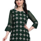 Rajwada Green Georgette Embroidered Kurti For Women