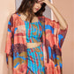 Rajwada Blue Linen Printed Stitched Co-Ord Set For Women