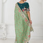 Rajwada Light Green Viscose Silk Embroidered Saree For Women