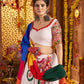 Rajwada White Viscose Cotton Embroidered Semi-Stitched lehenga With Stunning Tassels For Women
