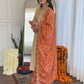 Rajwada Cream Silk Blend Embroidered Stitched Kurta Set For Women