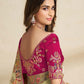 Rajwada Pista Green Satin Embroidered Saree For Women