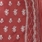 Rajwada Peach Chiffon Embroidered Semi Stitched Kurta Set For Women