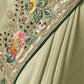 Rajwada Light Green Georgette Embroidered Elegant Saree For Women