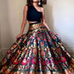 Rajwada Black Jacquard Silk Woven Semi-Stitched Lehenga For Women