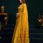 Rajwada Mustard Yellow Cotton Blend Printed Saree For Women