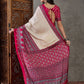 Rajwada Pink And Cream Silk Blend Printed Elegant Saree For Women