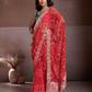Rajwada Red Georgette Embroidered Saree For Women