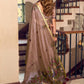 Rajwada Brown Cotton Blend Solid Saree For Women