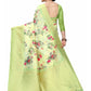 Rajwada Green Silk Blend Floral Printed Saree For Women
