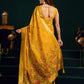 Rajwada Mustard Yellow Cotton Blend Printed Saree For Women