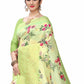 Rajwada Green Silk Blend Floral Printed Saree For Women