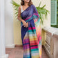 Rajwada Multi-Colour Cotton Blend Printed Saree For Women
